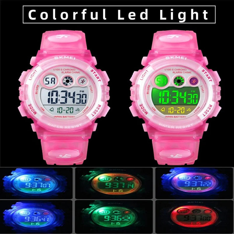 50M Waterproof LED Digital Kids Sports Watch Inspirational Watches