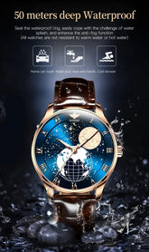 Moon Phase Starry Sky Japan Automatic Mechanical Wristwatch Inspirational Watches