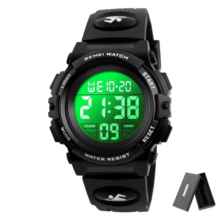 LED light Display Digital Alarm Clock 5Bar Waterproof Kids Sports Watch Inspirational Watches