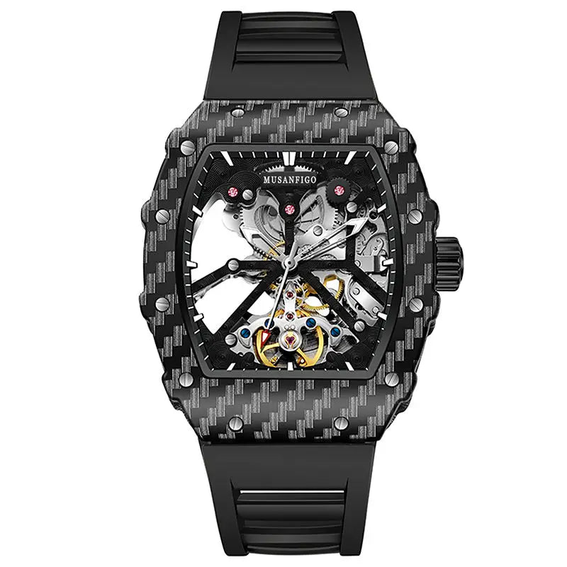 Fully automatic skeleton mechanical watch, fashionable personality, luxury hot men&