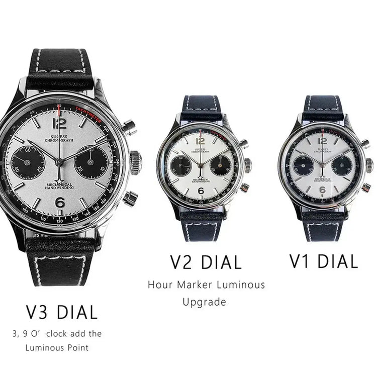 Mechanical Chronograph Panda Wristwatch Air Force Sapphire Waterproof Inspirational Watches