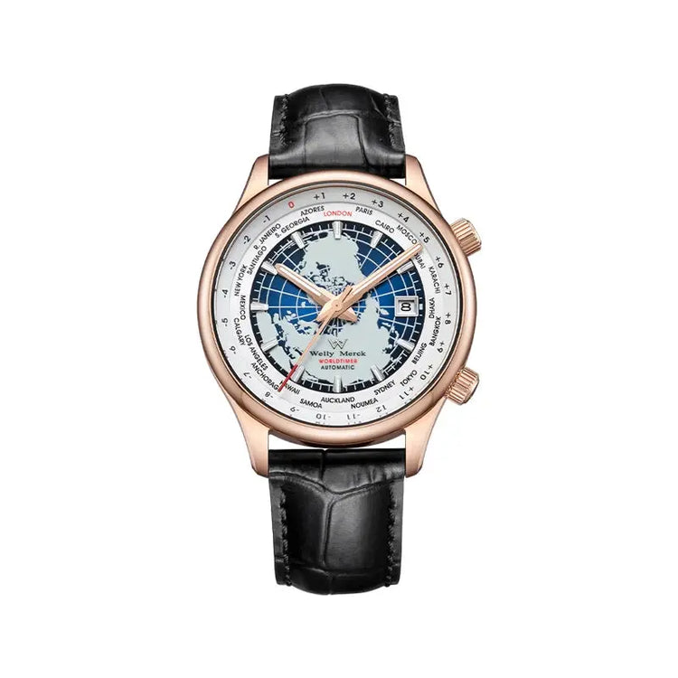 World Time Original Automatic Mechanical High Quality Sapphire Inspirational Watches