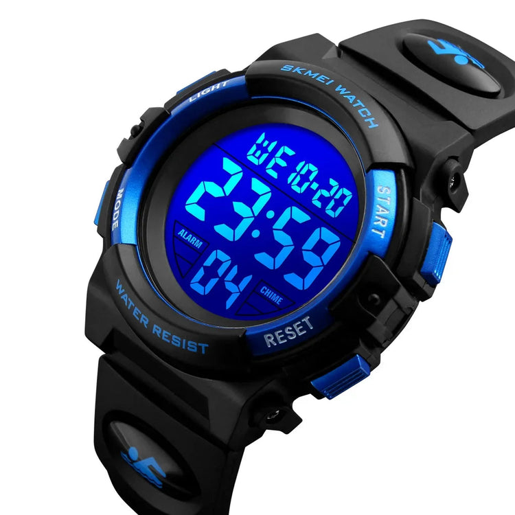 LED light Display Digital Alarm Clock 5Bar Waterproof Kids Sports Watch Inspirational Watches
