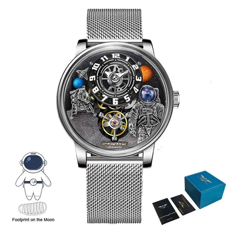 Space Series Unique Design Three-dimensional Dial Mechanical Watch - Inspirational Watches
