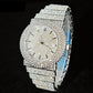 Iced Out Diamond-Style Quartz Watch – Stainless Steel Hip Hop Design