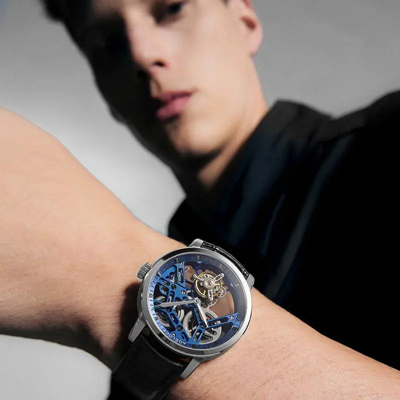 Tourbillon Luxury Skeleton Manual Mechanical Inspirational Watches