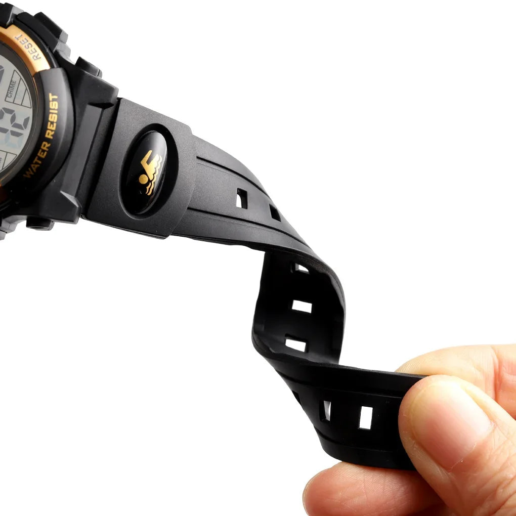 LED light Display Digital Alarm Clock 5Bar Waterproof Kids Sports Watch Inspirational Watches