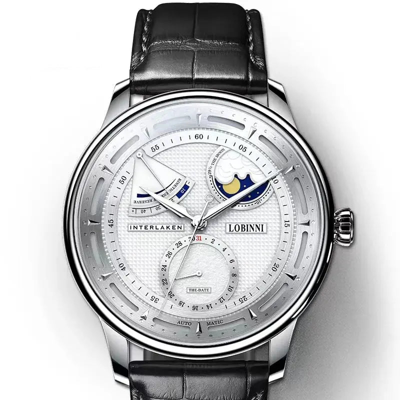 Moon Phase Mechanical Automatic Water Resistant Inspirational Watches