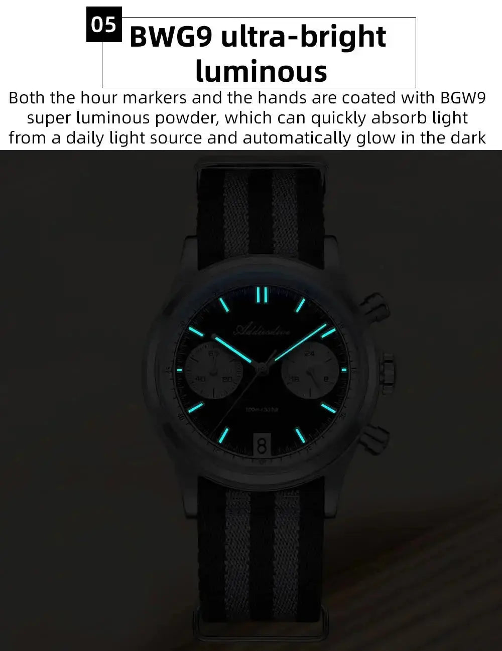 Multifunction Chronograph Luxury Watch For Men 100M Waterproof Inspirational Watches