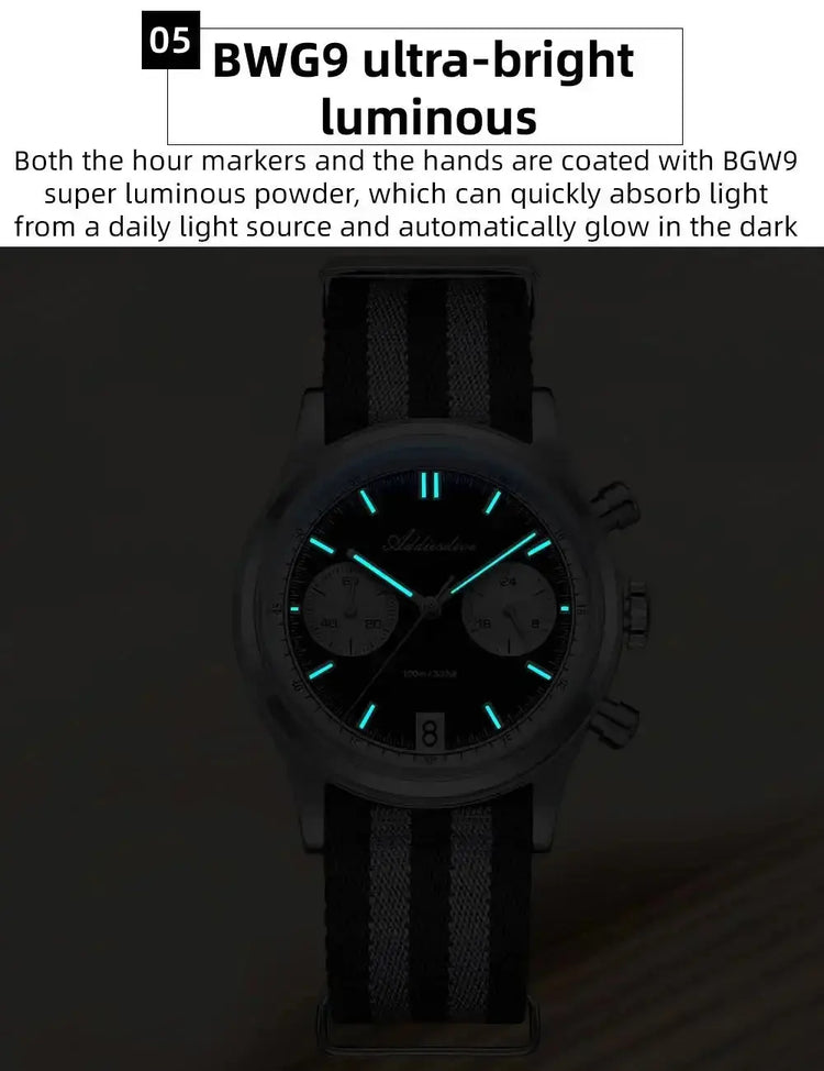 Multifunction Chronograph Luxury Watch For Men 100M Waterproof Inspirational Watches