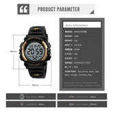 LED light Display Digital Alarm Clock 5Bar Waterproof Kids Sports Watch Inspirational Watches