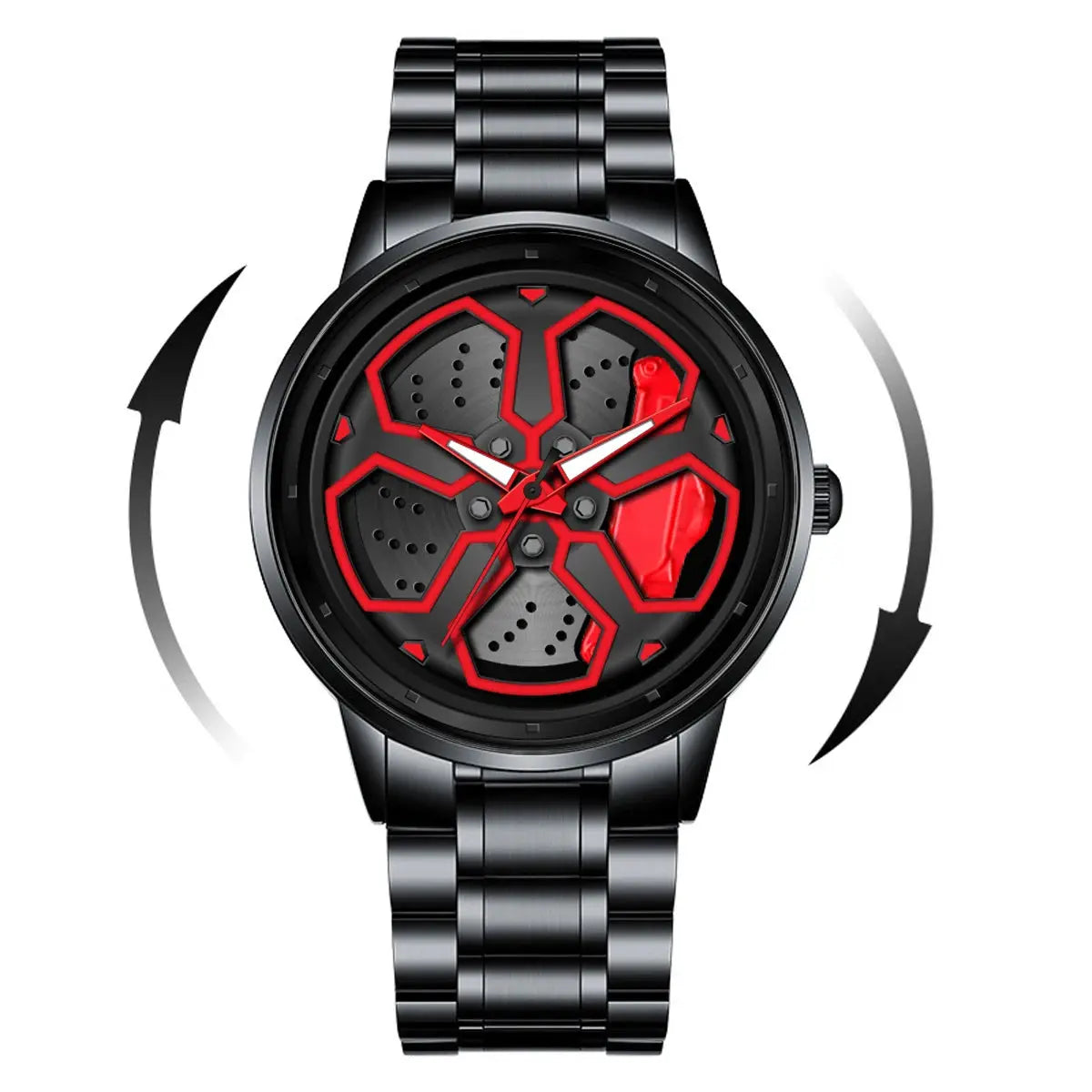 Original Wheel Rotating Black Fashion watches Inspirational Watches