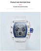 six-pin multi-functional running second engraving hollow quartz watch - Inspirational Watches