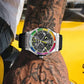 PINDU Watches High Quality Luxury Color Diamond Mechanical Watch For Men Waterproof Stainless Steel Silicone Strap Fashion Watch Inspirational Watches