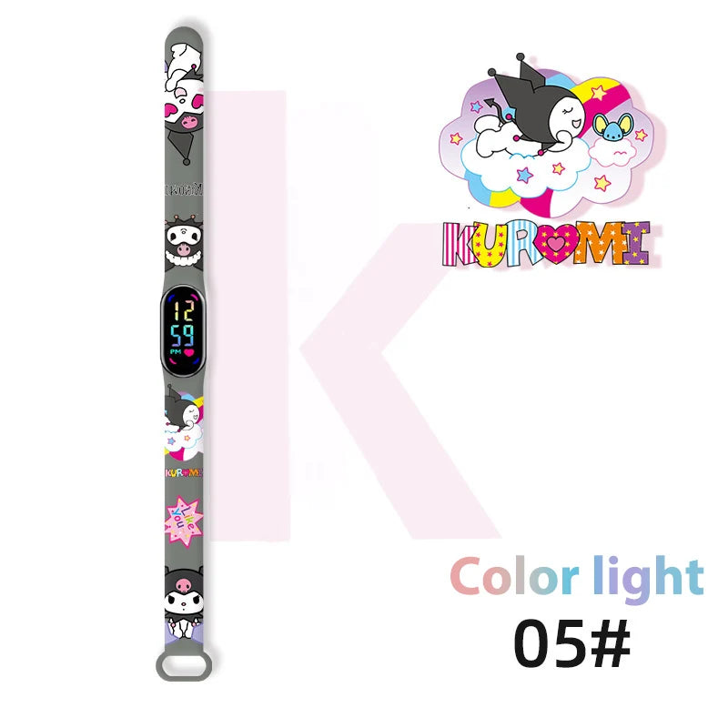 Kuromi Cartoon Waterproof Touch LED Digital Watch Inspirational Watches