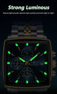 POEDAGAR Business Quartz Man Wristwatch Stainless Steel Waterproof Luminous Men Clock Chronograph Date Sport Men&