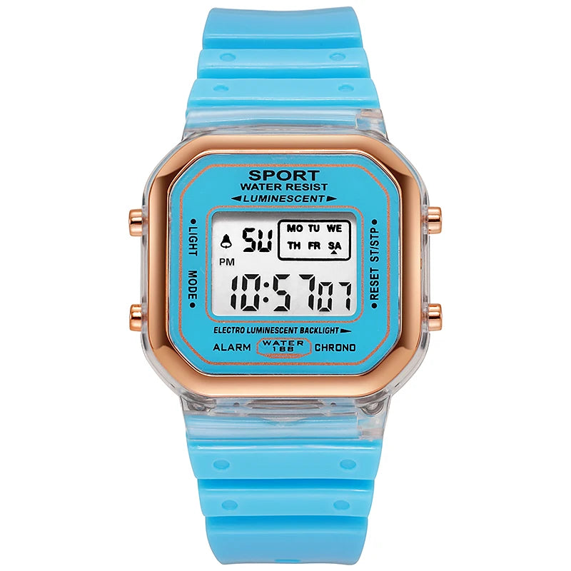 Multifunctional LED Digital Kids Sports Watch Inspirational Watches