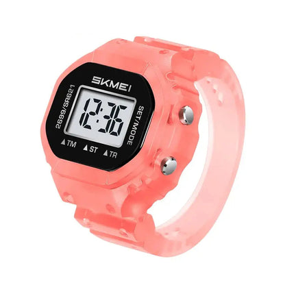 SKMEI 2699 New LED Digital Women Fashion Cool Rings Finger Watches Chronograph Plastic Watches Lady Jewelry （Cannot adjust size） Inspirational Watches