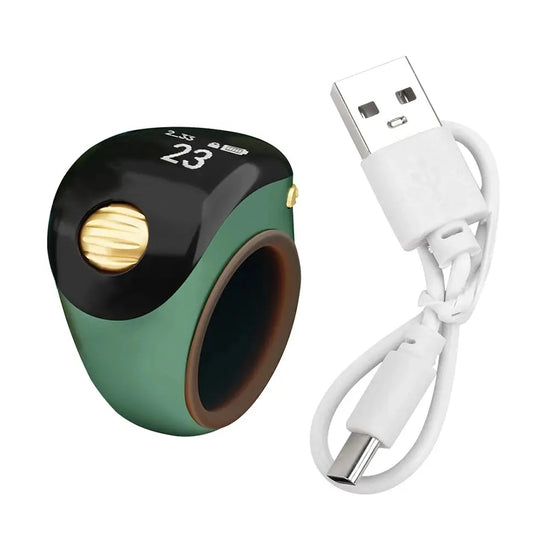 Finger Counter Smart Electronic Digital Finger Ring Tally Counter Time Reminder Bluetooth Vibration Waterproof Counter Inspirational Watches