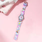 Unicorn kids quartz watch strap with 3D unicorn and rainbow details