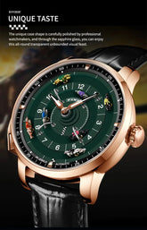 Horse Gambling Full Automatic Mechanical Inspirational Watches
