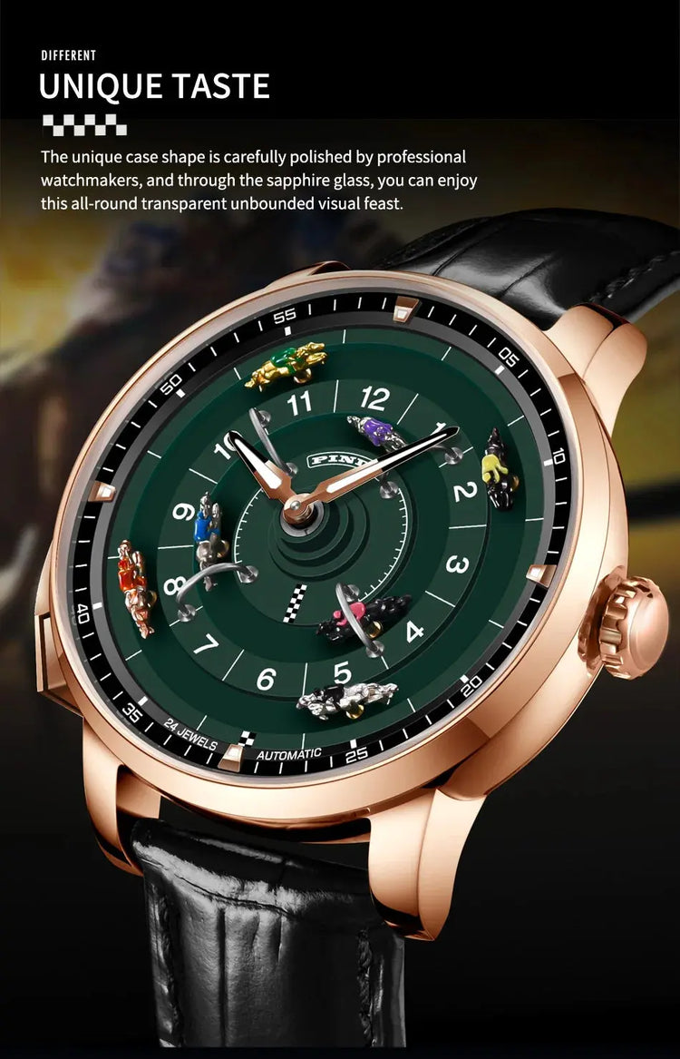 Horse Gambling Full Automatic Mechanical Inspirational Watches