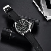 Chronograph Japan Vk63 Sport Quartz Wristwatch Sapphire Date 100m Waterproof - Inspirational Watches