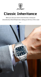 Square Fashion Man Waterproof Luminous Wristwatch Inspirational Watches