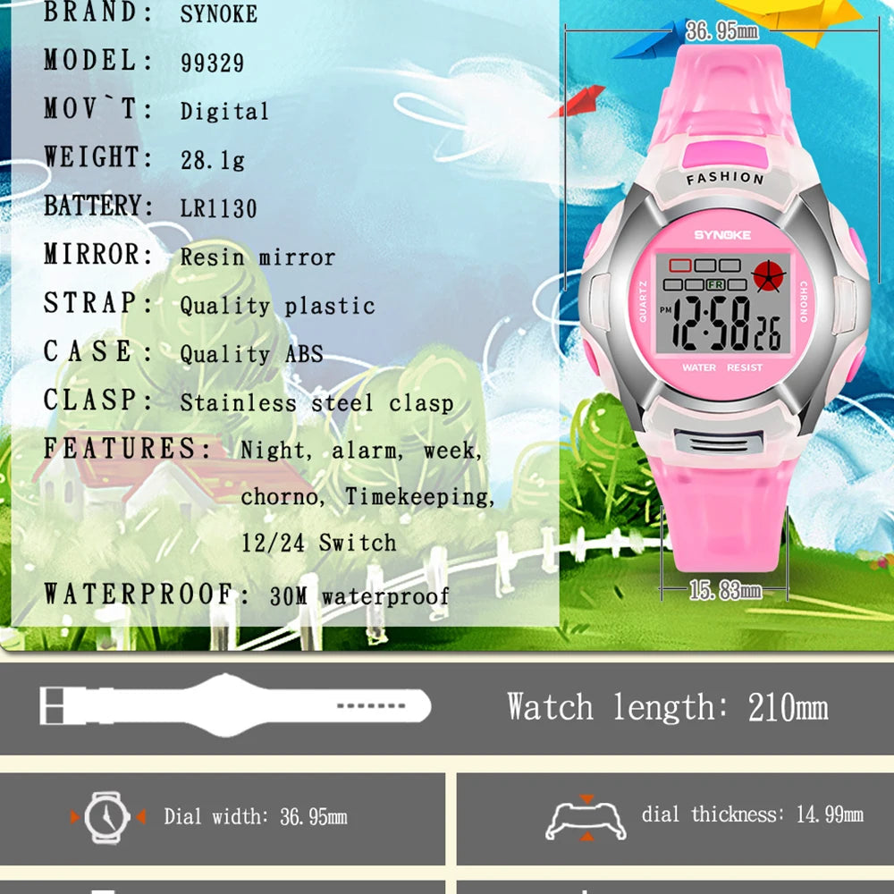 30M Waterproof Kids Sports Watch Inspirational Watches