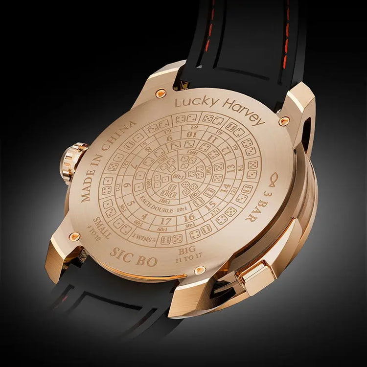 Dice game Automatic Mechanical 2.5MM Micro-carving Cambered Inspirational Watches