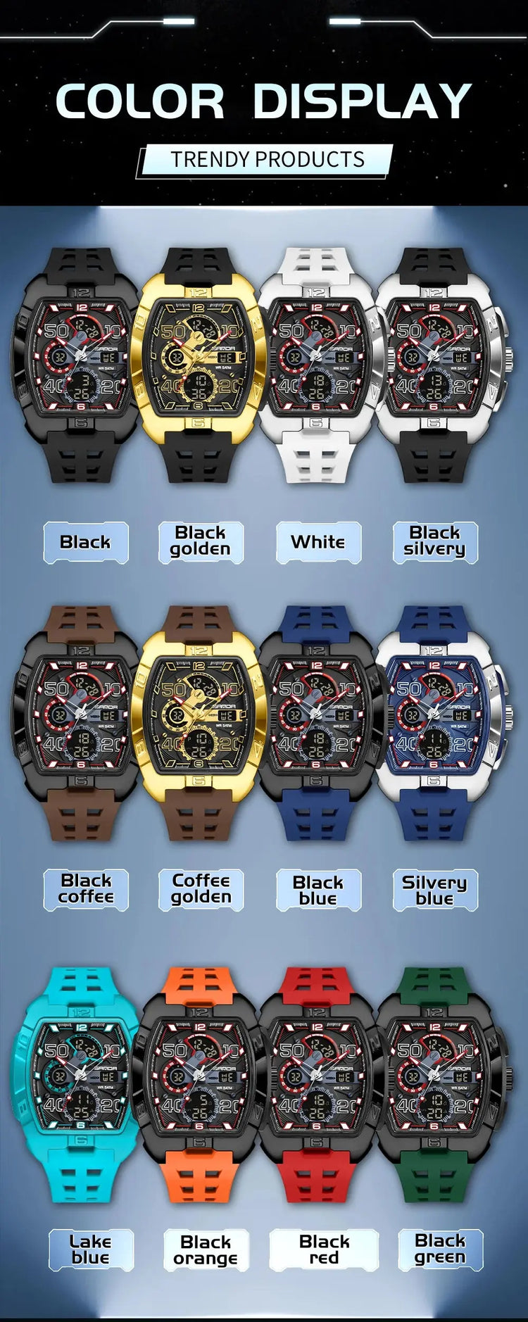 Fashion Chronograph Multi-function Electronic watch - Inspirational Watches