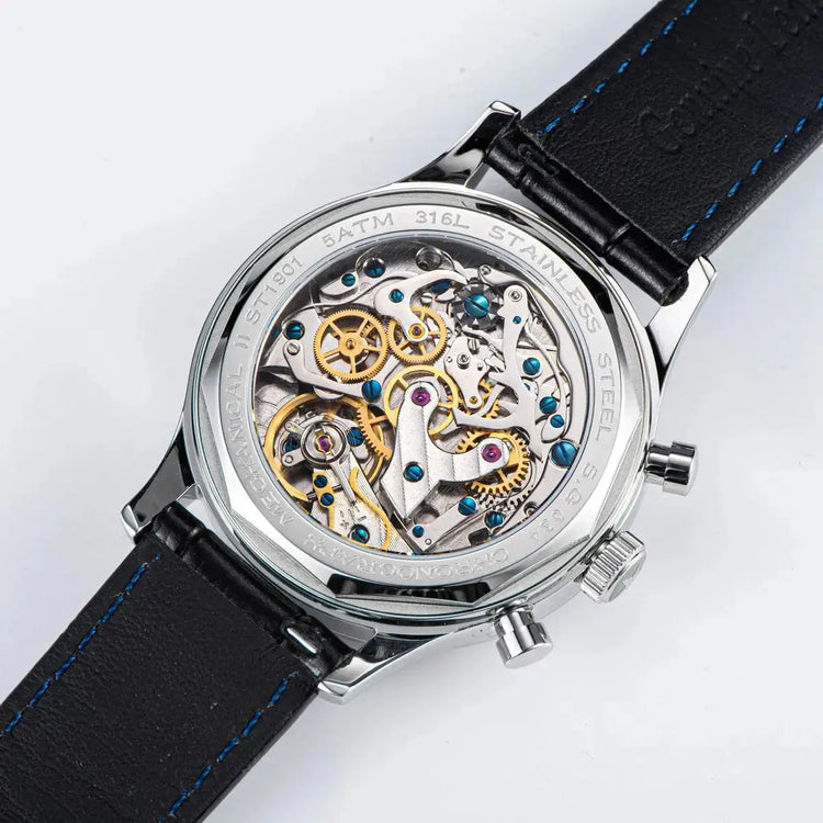 Mechanical Chronograph Panda Wristwatch Air Force Sapphire Waterproof Inspirational Watches