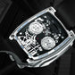 PINDU Men Automatic Watch 42mm Luxury Tonneau Mechanical Wristwatch Fashion Luminous 50M Waterproof Skeleton NH05 Inspirational Watches