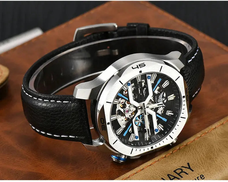 Yelang Men Dress Watch 44mm Vintage Dial Retro Business Luxury Sapphire Japan 8N40 Automatic Mechanical Waterproof 30Bar Reloj Inspirational Watches