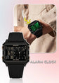 Square Dual Time Electronic Watch Waterproof Inspirational Watches
