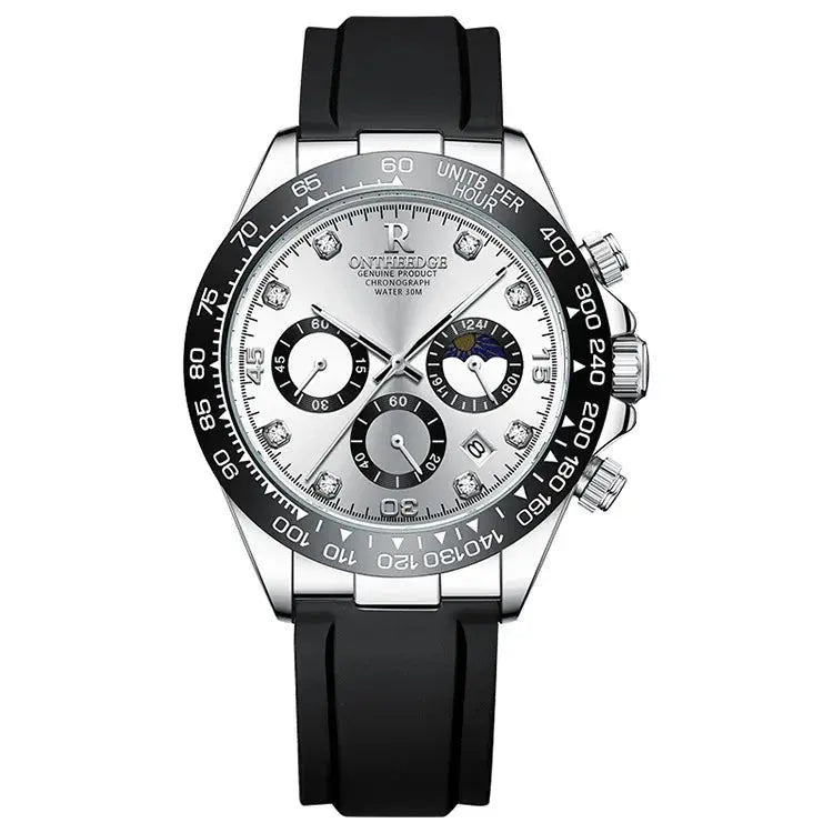 Chronograph Style Multifunction 6-Hand Big Dial Wristwatch for Business & Sports - Inspirational Watches