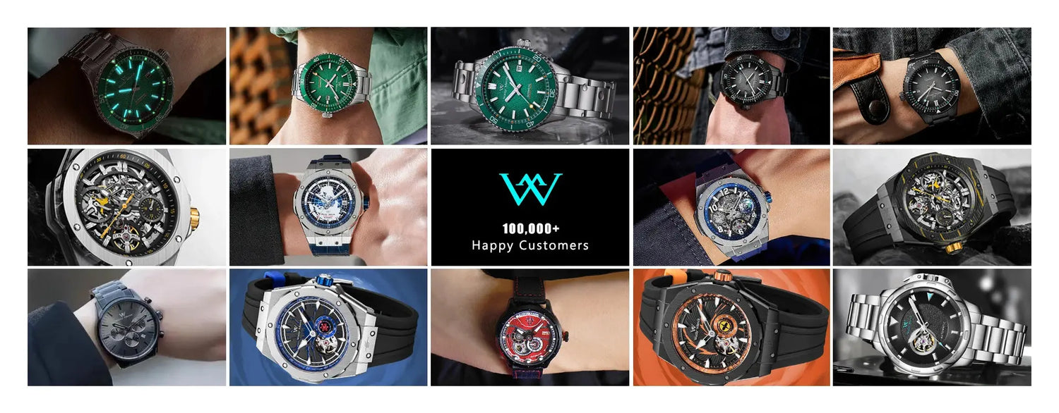 WM Watch Automatic Mechanical Men Watches High Quality Sapphire World Time Original Recognized Brand Welly Merck Watch Man WM057 Inspirational Watches