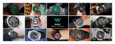 Lunar Moon Phase Automatic Mechanical Sapphire Waterproof Twin Moons Inspirational Watches