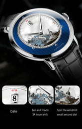 Original Painting Dial automatic Sapphire Crystal Glass Watch - Inspirational Watches
