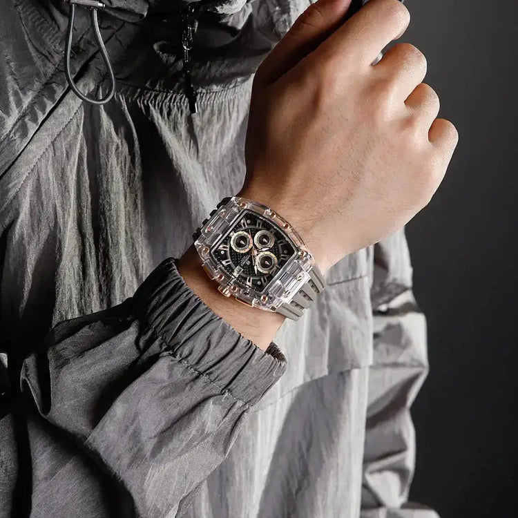 Transparent Tonneau Chronograph Watch Inspirational Watches