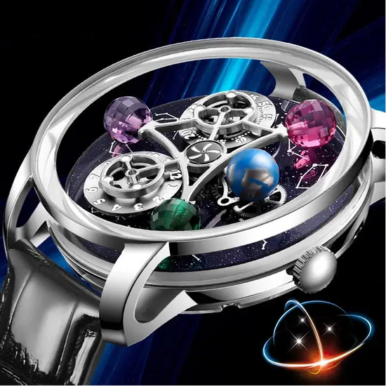 PINDU Design Starry Twelve Constellations Mechanical Watch Sapphire Waterproof Men Mechanical Wristwatches Miyata 8215 Movement Inspirational Watches