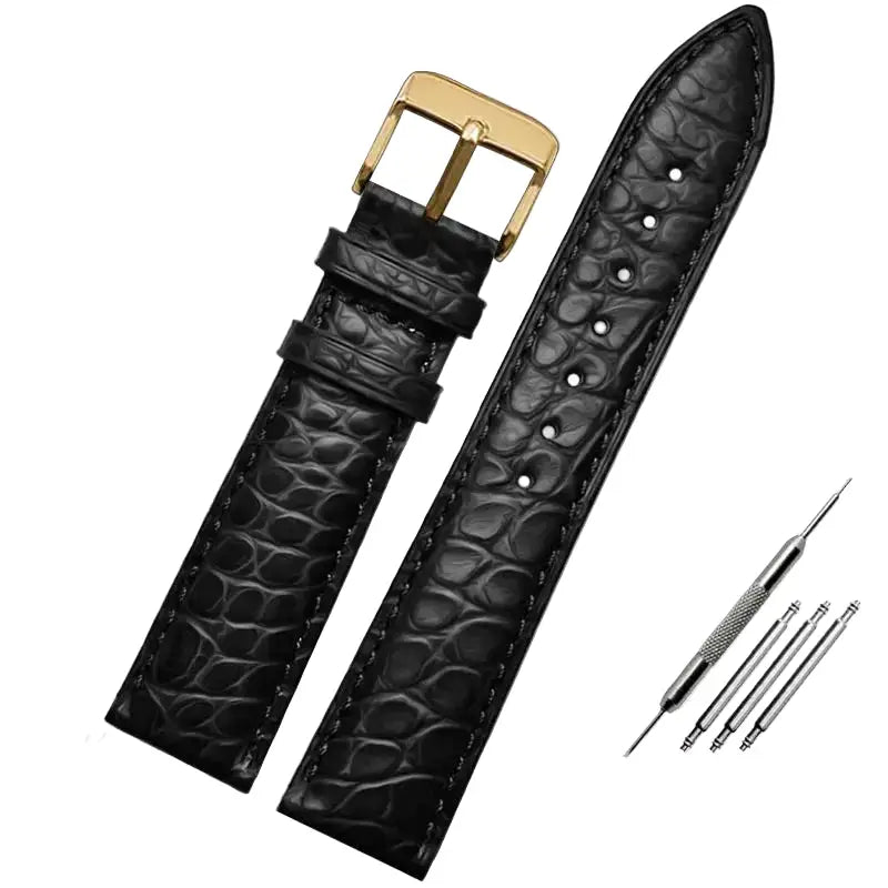 Premium Crocodile-Pattern Leather Watch Strap