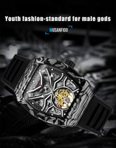 Fully automatic skeleton mechanical watch, fashionable personality, luxury hot men&