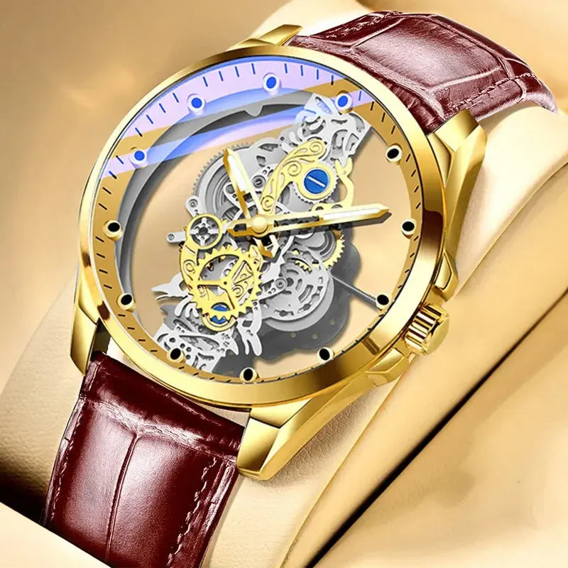 Luxury Gold Watches Imitation Mechanical Tourbillon Inspirational Watches