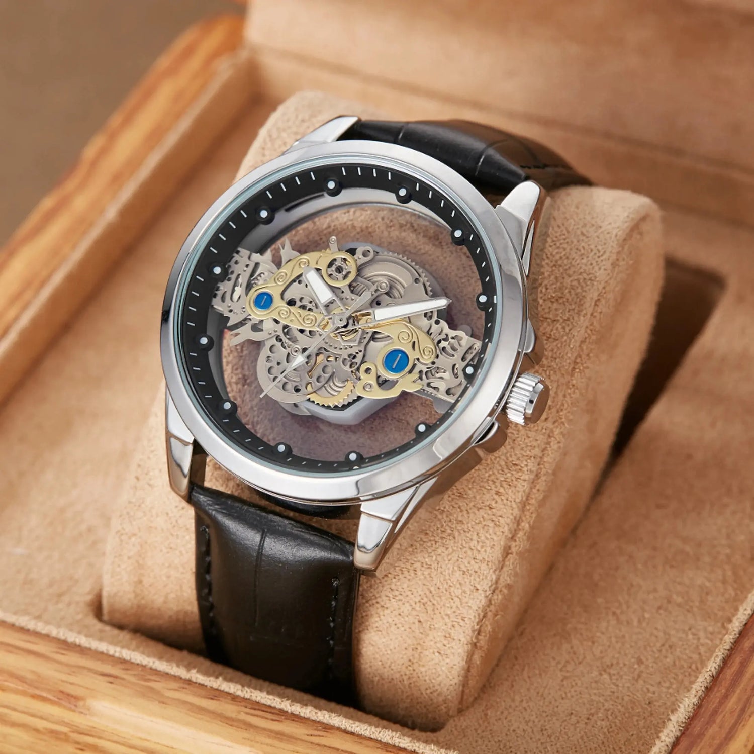 Luxury Original Waterproof Gold Skeleton Style Watch Inspirational Watches