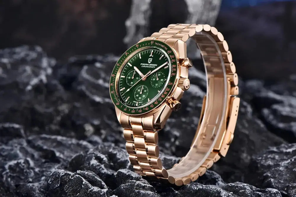 Luxury Business Mens Watches Chronograph AR Sapphire Mirror Waterproof - Inspirational Watches