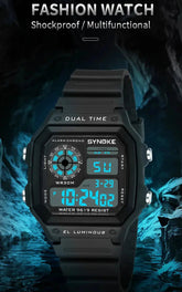 Digital Sports Luminous Multifunction Waterproof watch Inspirational Watches
