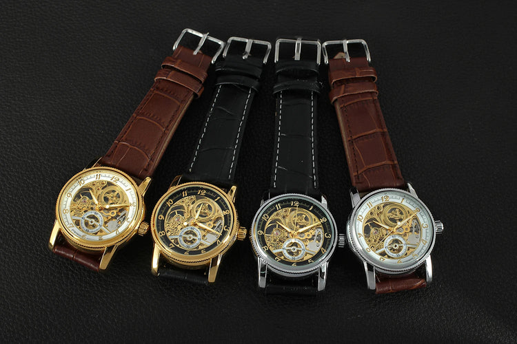 2026 Designer Luxury FORSINING Classic Mechanical Skeleton Man Watches Automatic Movement  Clock Waterproof Leather Wristwatch Inspirational Watches