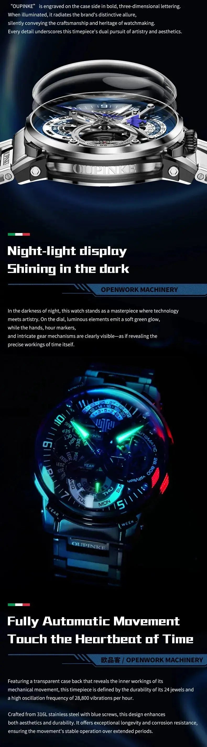 Automatic Skeleton Design Watch Inspirational Watches