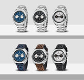Luxury 40mm Stainless Steel Sports Watch with Chronograph - Inspirational Watches